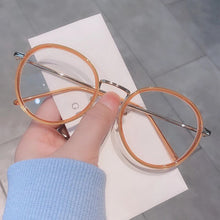 Load image into Gallery viewer, Fashion Oversized Round Eyewear Retro Women&#39;s Anti-blue Light Bloking Metal Frame Glasses Trend Optical Computer Eyeglasses