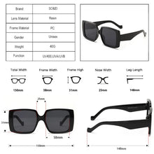 Load image into Gallery viewer, Oversized Square Sunglasses for Women Jelly Color Shades UV400 Trending Men Sun Glasses Unisex Eyewear