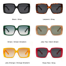 Load image into Gallery viewer, Oversized Square Sunglasses for Women Jelly Color Shades UV400 Trending Men Sun Glasses Unisex Eyewear