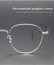 Load image into Gallery viewer, Pure Titanium Glasses Frame Men Women Optical Male Round Eyeglasses Frames Myopia Prescription Eye Glasses