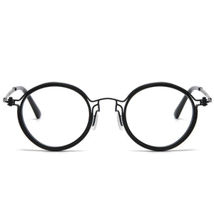 Pure Titanium Glasses Frame Men Women Optical Male Round Eyeglasses Frames Myopia Prescription Eye Glasses