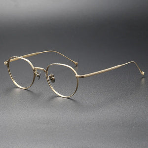 Pure Titanium Glasses Frame Men Women Optical Male Round Eyeglasses Frames Myopia Prescription Eye Glasses