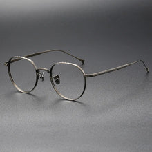Load image into Gallery viewer, Pure Titanium Glasses Frame Men Women Optical Male Round Eyeglasses Frames Myopia Prescription Eye Glasses