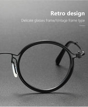 Load image into Gallery viewer, Pure Titanium Glasses Frame Men Women Optical Male Round Eyeglasses Frames Myopia Prescription Eye Glasses