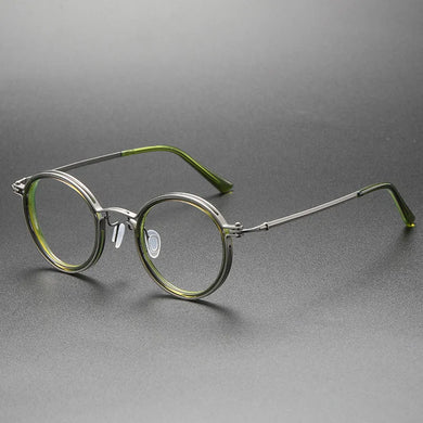 Pure Titanium Glasses Frame Men Women Optical Male Round Eyeglasses Frames Myopia Prescription Eye Glasses