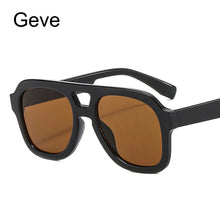 Load image into Gallery viewer, Retro Double Beam Pilot Sunglasses Women Classic Vintage Pilot Oversized Brown Sun Glasses Shades UV400 Eyeglasses
