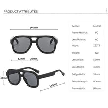 Load image into Gallery viewer, Retro Double Beam Pilot Sunglasses Women Classic Vintage Pilot Oversized Brown Sun Glasses Shades UV400 Eyeglasses