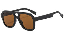 Load image into Gallery viewer, Retro Double Beam Pilot Sunglasses Women Classic Vintage Pilot Oversized Brown Sun Glasses Shades UV400 Eyeglasses
