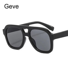 Load image into Gallery viewer, Retro Double Beam Pilot Sunglasses Women Classic Vintage Pilot Oversized Brown Sun Glasses Shades UV400 Eyeglasses