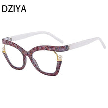 Carica l&#39;immagine nel visualizzatore di Gallery, Retro Optical Spectacle Frame Women&#39;s Luxury Pearl Square Cat&#39;s Eye Glasses Half-Frame Eyewear 60895