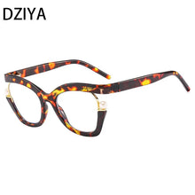 Carica l&#39;immagine nel visualizzatore di Gallery, Retro Optical Spectacle Frame Women&#39;s Luxury Pearl Square Cat&#39;s Eye Glasses Half-Frame Eyewear 60895