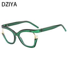 Carica l&#39;immagine nel visualizzatore di Gallery, Retro Optical Spectacle Frame Women&#39;s Luxury Pearl Square Cat&#39;s Eye Glasses Half-Frame Eyewear 60895