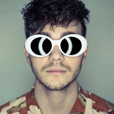 Retro Oval Sunglasses Man Round Vintage Sun Glasses Male Brand Designer Mirror Black White Lunette Soleil Homme