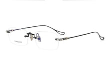 Load image into Gallery viewer, Fashion Retro-Vintage Gushhi Rimless Glasses Frame 55-19-143 Lightweight Pure-Titanium Business Rectangular Eyeglasses