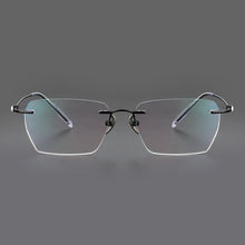 Load image into Gallery viewer, Rimless Business Eyewear Ultra Light Pure Titanium Spectacle Big Size Luxur Glasses Men Optical Prescription Eyeglasses