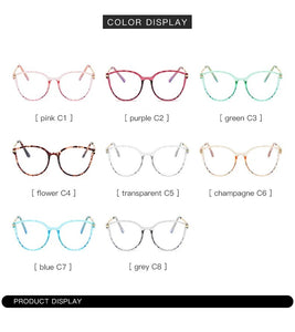 Fashion Round Anti Blue Light Glasses Sex Women Metal Frame Glasses European American Style Girl Prescription Eyeglasses