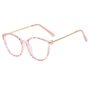 Fashion Round Anti Blue Light Glasses Sex Women Metal Frame Glasses European American Style Girl Prescription Eyeglasses