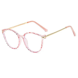 Fashion Round Anti Blue Light Glasses Sex Women Metal Frame Glasses European American Style Girl Prescription Eyeglasses
