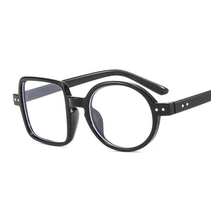 Fashion Round Glasses  Frame Women Men Clear Lens Square Anti-blue Light Glass Optical Spectacle Goggles Female Eyeglass