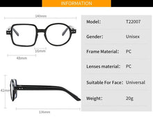 Load image into Gallery viewer, Fashion Round Glasses  Frame Women Men Clear Lens Square Anti-blue Light Glass Optical Spectacle Goggles Female Eyeglass