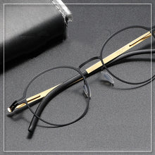 Load image into Gallery viewer, Round Screwless Ultra-light Glasses Frame Men Women Germany Stainless Steel Myopia Prescription Eyeglasses Read Eyewear