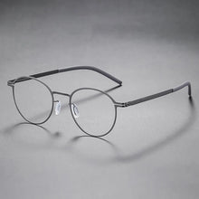 Load image into Gallery viewer, Round Screwless Ultra-light Glasses Frame Men Women Germany Stainless Steel Myopia Prescription Eyeglasses Read Eyewear
