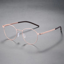 Load image into Gallery viewer, Round Screwless Ultra-light Glasses Frame Men Women Germany Stainless Steel Myopia Prescription Eyeglasses Read Eyewear