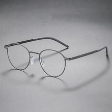 Load image into Gallery viewer, Round Screwless Ultra-light Glasses Frame Men Women Germany Stainless Steel Myopia Prescription Eyeglasses Read Eyewear