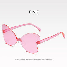 Load image into Gallery viewer, Shades UV400 Vintage Glasses Kids Lovely Butterfly Rimless Sunglasses Girls Children Oculos Masculino Sunglasses Women