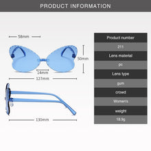 Load image into Gallery viewer, Shades UV400 Vintage Glasses Kids Lovely Butterfly Rimless Sunglasses Girls Children Oculos Masculino Sunglasses Women