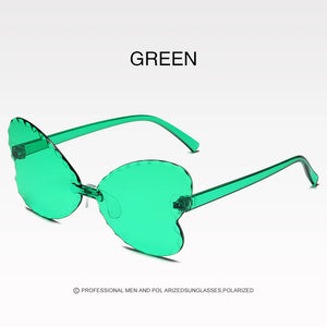 Shades UV400 Vintage Glasses Kids Lovely Butterfly Rimless Sunglasses Girls Children Oculos Masculino Sunglasses Women