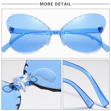 Load image into Gallery viewer, Shades UV400 Vintage Glasses Kids Lovely Butterfly Rimless Sunglasses Girls Children Oculos Masculino Sunglasses Women