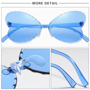 Shades UV400 Vintage Glasses Kids Lovely Butterfly Rimless Sunglasses Girls Children Oculos Masculino Sunglasses Women