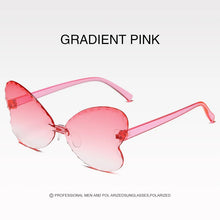 Load image into Gallery viewer, Shades UV400 Vintage Glasses Kids Lovely Butterfly Rimless Sunglasses Girls Children Oculos Masculino Sunglasses Women