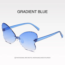 Load image into Gallery viewer, Shades UV400 Vintage Glasses Kids Lovely Butterfly Rimless Sunglasses Girls Children Oculos Masculino Sunglasses Women