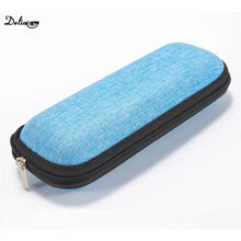 Load image into Gallery viewer, Simple Linen Material Student Myopia Glasses Case Eva Zipper Bag Reading Glasses Square Zipper Box