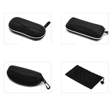 Load image into Gallery viewer, Simple Style High Quality Microfiber Black Glasses Case Style Optional Flat Mirror Box Glasses Bag Glasses Case Hot