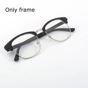 Spectacle Frame Eyeglasses Men Women With Polarized Clip On Sunglasses Magnetic Glasses Male Myopia Optical RS2218