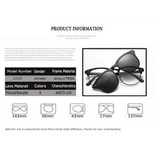 Load image into Gallery viewer, Spectacle Frame Eyeglasses Men Women With Polarized Clip On Sunglasses Magnetic Glasses Male Myopia Optical RS2218