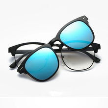 Load image into Gallery viewer, Spectacle Frame Eyeglasses Men Women With Polarized Clip On Sunglasses Magnetic Glasses Male Myopia Optical RS2218