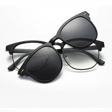 Load image into Gallery viewer, Spectacle Frame Eyeglasses Men Women With Polarized Clip On Sunglasses Magnetic Glasses Male Myopia Optical RS2218