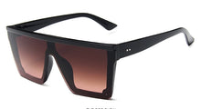 Load image into Gallery viewer, Square Oversized Sunglasses For Woman Brand Design Flat Top Mirror Female Sun Glasses Big Frame Eyewear UV400