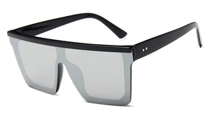 Square Oversized Sunglasses For Woman Brand Design Flat Top Mirror Female Sun Glasses Big Frame Eyewear UV400