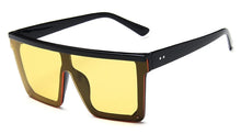 Load image into Gallery viewer, Square Oversized Sunglasses For Woman Brand Design Flat Top Mirror Female Sun Glasses Big Frame Eyewear UV400