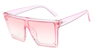 Square Oversized Sunglasses For Woman Brand Design Flat Top Mirror Female Sun Glasses Big Frame Eyewear UV400