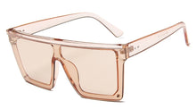 Load image into Gallery viewer, Square Oversized Sunglasses For Woman Brand Design Flat Top Mirror Female Sun Glasses Big Frame Eyewear UV400
