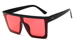 Square Oversized Sunglasses For Woman Brand Design Flat Top Mirror Female Sun Glasses Big Frame Eyewear UV400