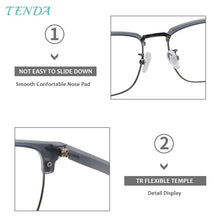 Load image into Gallery viewer, TR90 Lightweight Browline Vitnage Eyegalsses Men and Women Spectacles Frame For Prescription Lesnes