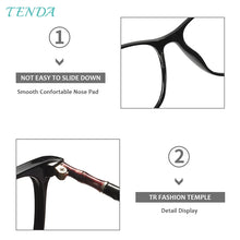 Load image into Gallery viewer, TR90 Men and Women Square Full Rim Optical Frames For Prescription Lenses Myopia Reading Multifocal