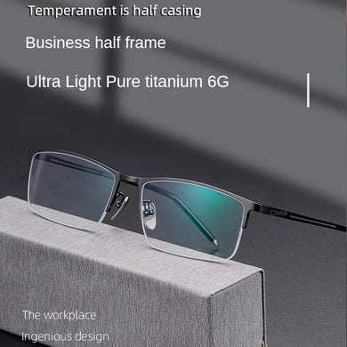 Fashion Titanium Alloy Myopia Frames For Men Ultra-Lightweight Fashion Business Half-Frame Prescription Eyeglasses Frames
